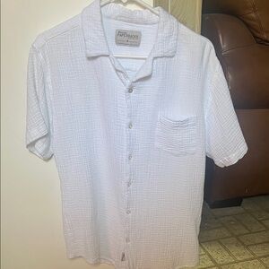 Paperbacks Men's Casual White Button Down Shirt